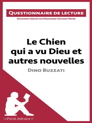 cover image of Le Chien qui a vu Dieu et autres nouvelles de Dino Buzzati